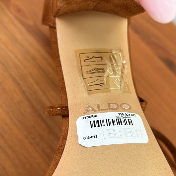 ALDO NYDERIA brown suede block heel sandal - Picture 9 of 9